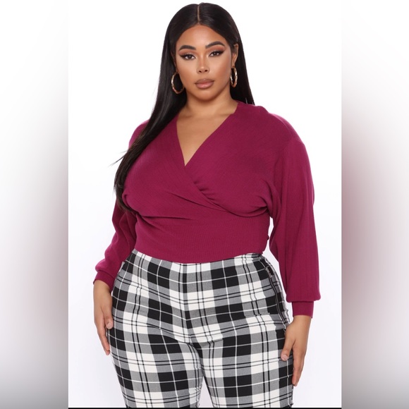 Fashion Nova Sweaters - Burgundy Sweater
